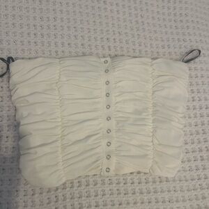 Forever 21 Cream Ruched Camisole